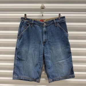 Tommy Hilfiger Red Label Denim Carpenter Shorts Mens Size 33 Vintage Blue Jean
